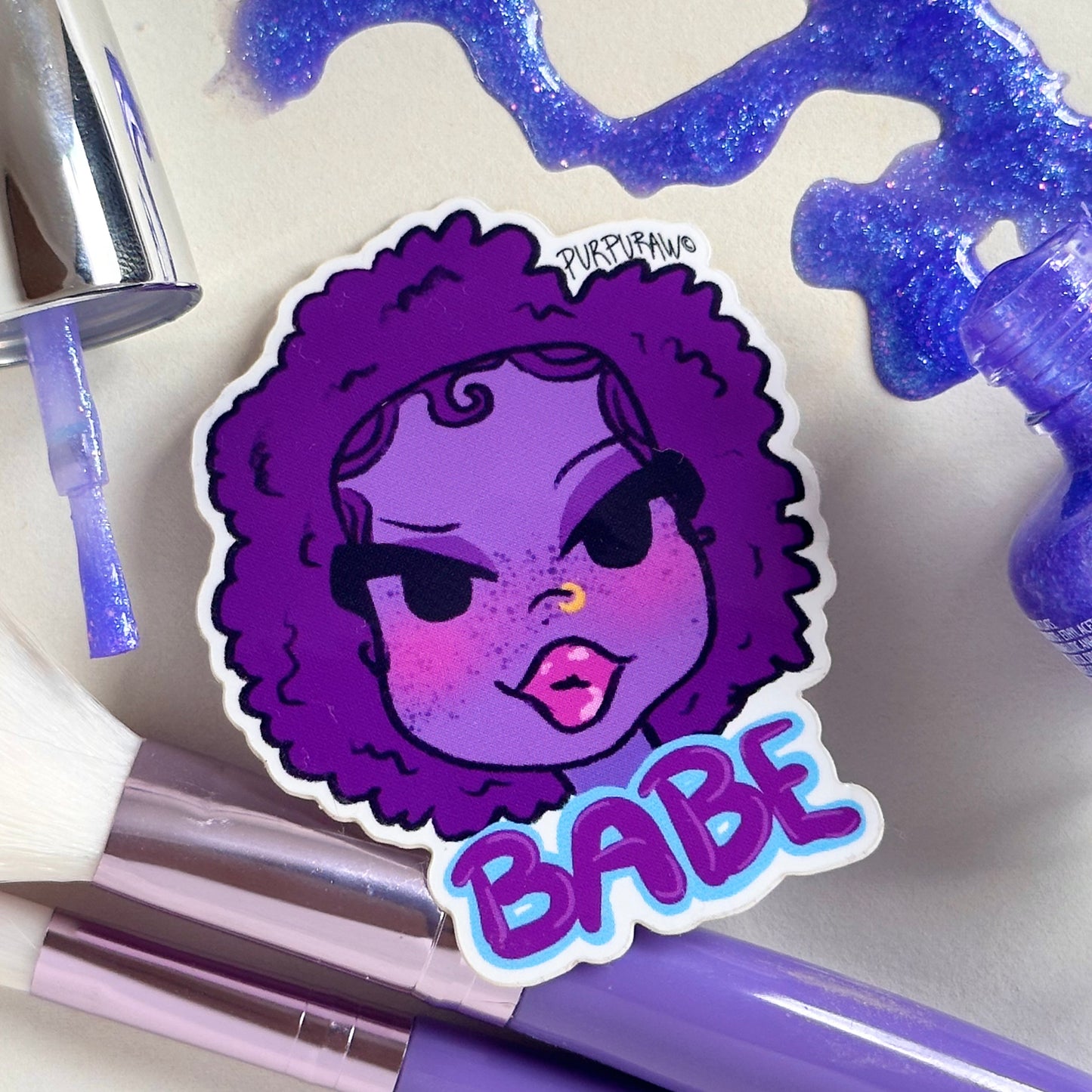"Purple Babe" Sticker